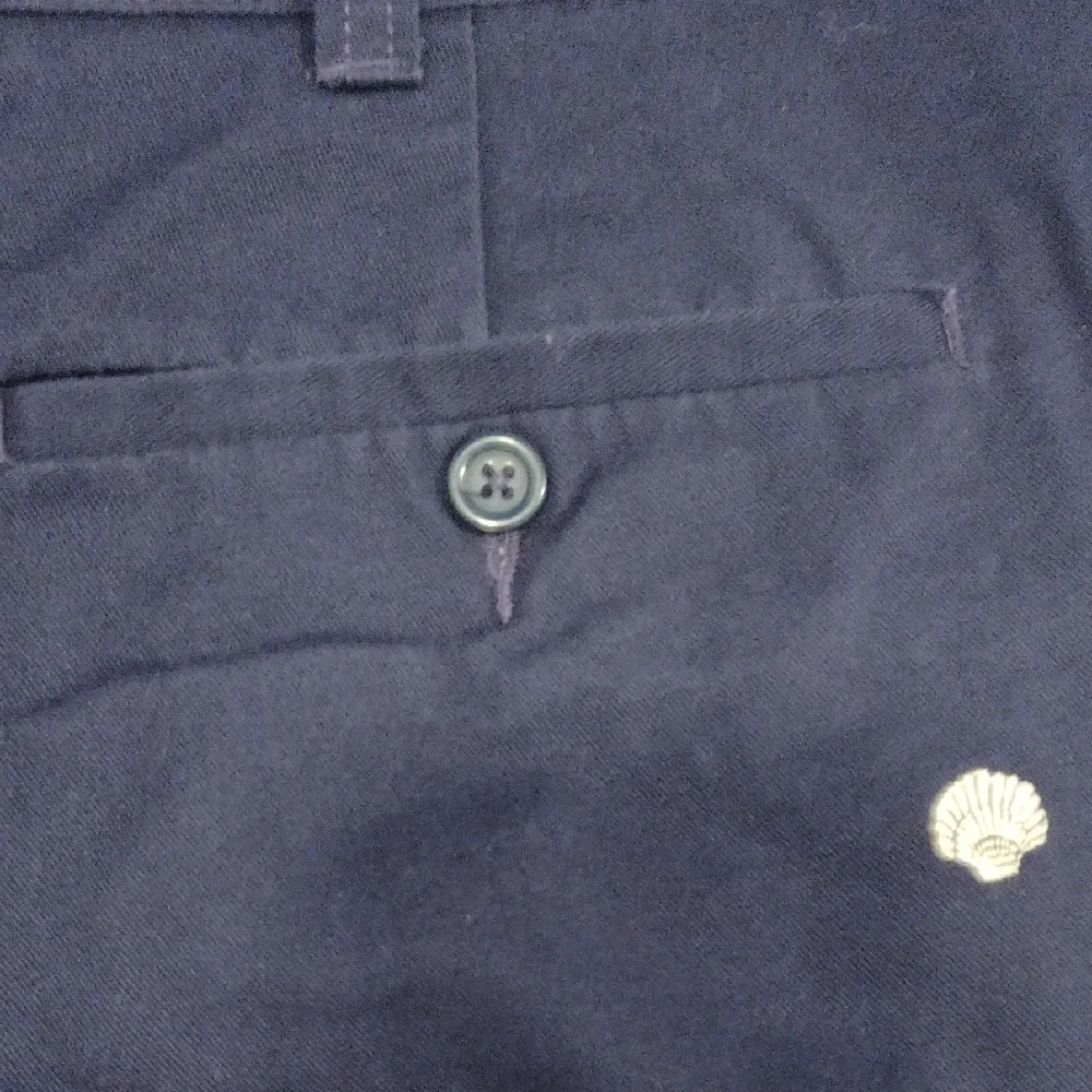 -J. Crew Rivington Navy Front Tailored Chino Shorts With Embroidery Detail